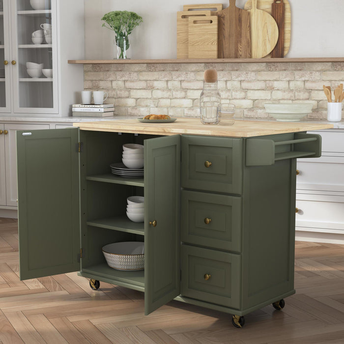 Dolly Madison Drop Leaf Kitchen Cart