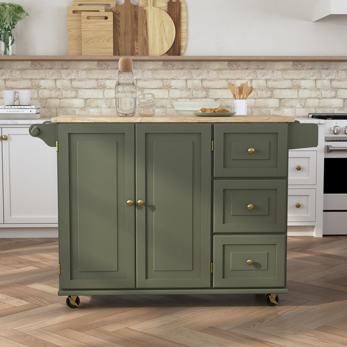 Dolly Madison Drop Leaf Kitchen Cart