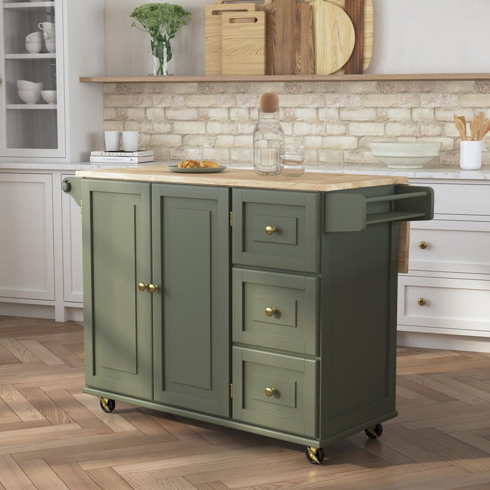 Dolly Madison Drop Leaf Kitchen Cart