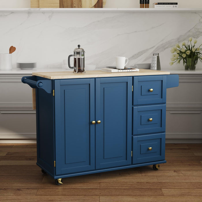 Dolly Madison Drop Leaf Kitchen Cart