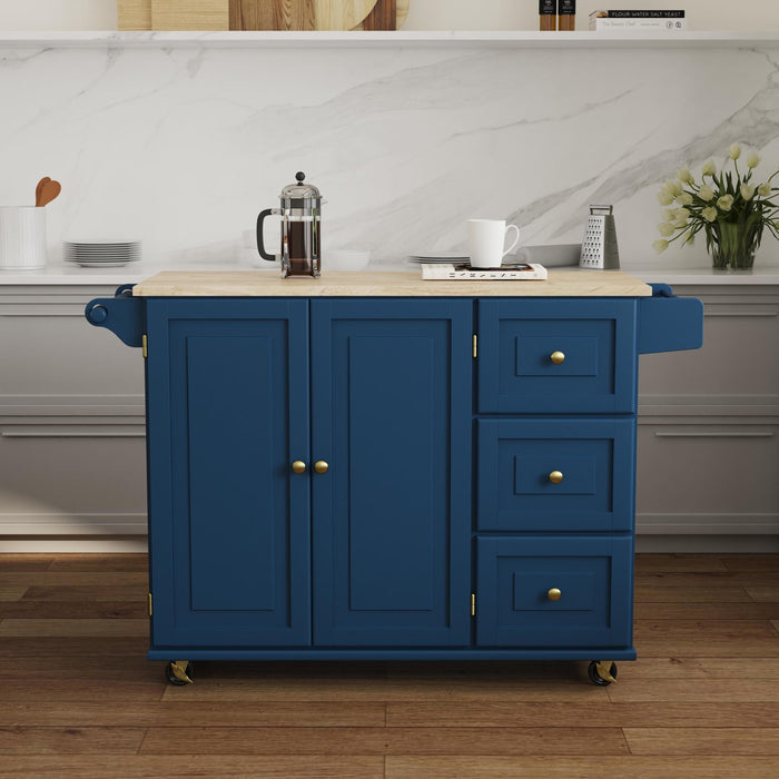 Dolly Madison Drop Leaf Kitchen Cart