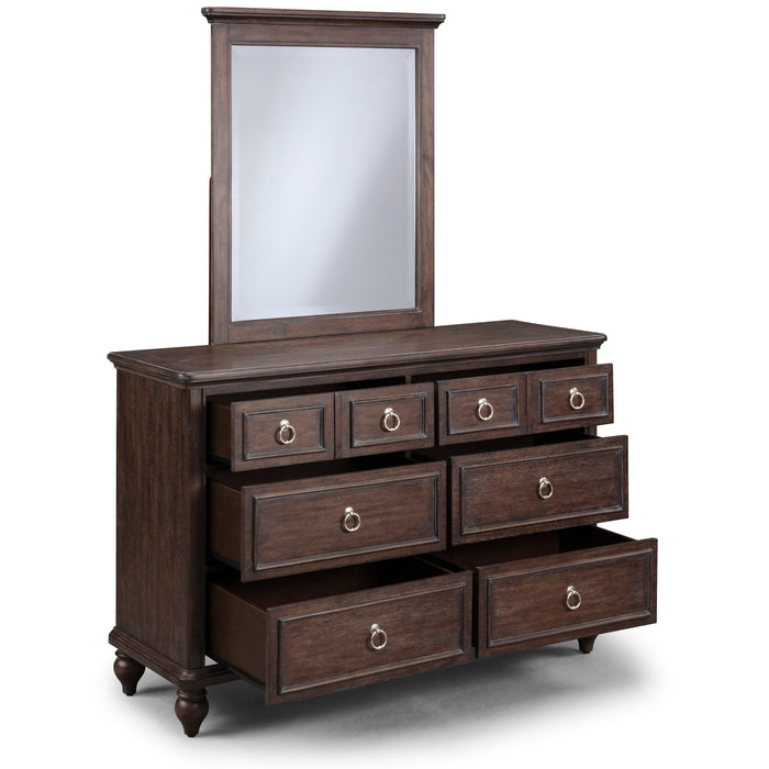 Southport Brown Dresser with Mirror