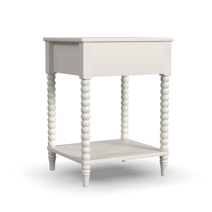 Spindle White Nightstand