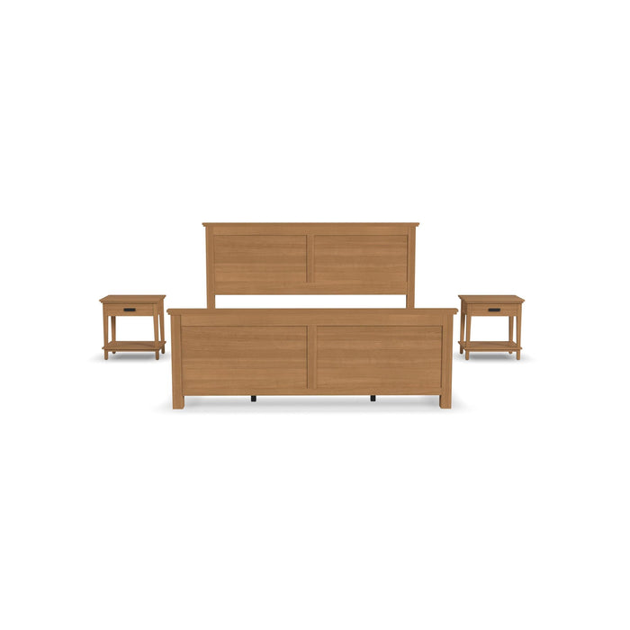 Oak Park King Bed and Two Nightstands