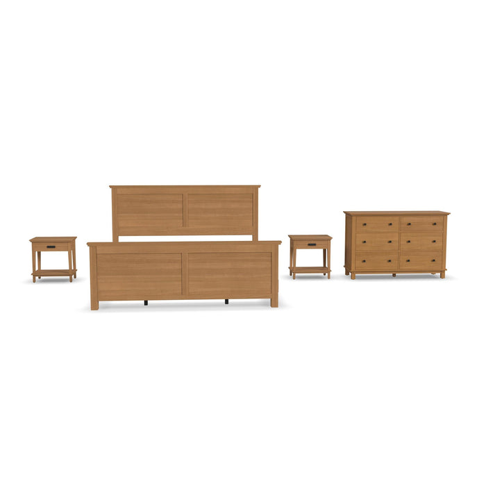 Oak Park Brown King Bed, Two Nightstands and Dresser