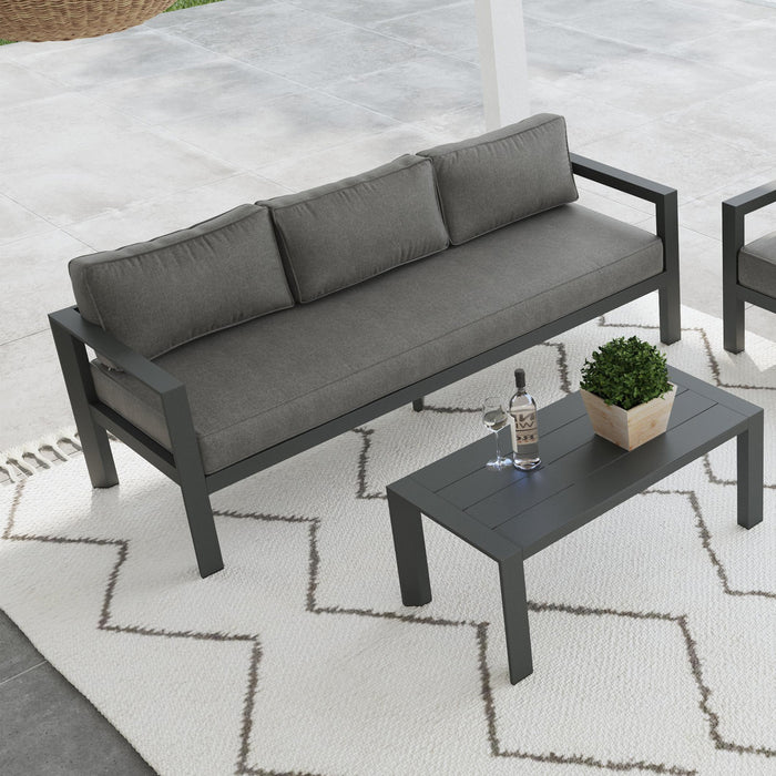 Grayton Outdoor Aluminum Sofa 4-Piece Set